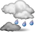 Občasné zrážky, zhoršovanie počasia Forecast icon
